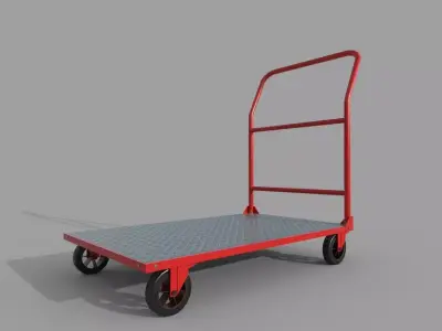 Platform Trolley A Low-poly 3D model
