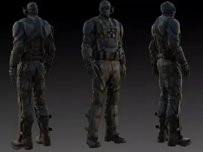 High Quality Spec Ops Soldier 3D Model Realistic Rigged Low-poly 3D model
