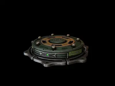 Electro Shock Landmine-2 Low-poly 3D model