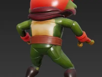 Pepe the Warrior Frog 3D model