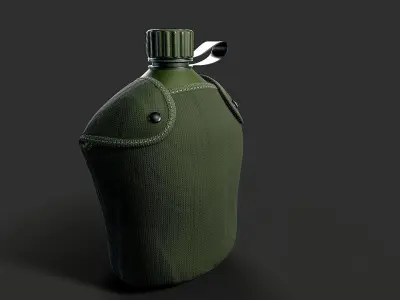 militry kettle Low-poly 3D model
