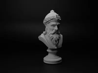 Ottoman Sipahi Bust Chess 3D print model get