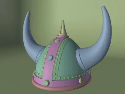 Viking helmet 3D model shop