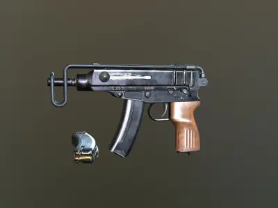 VZ-61 gun Low-poly 3D model