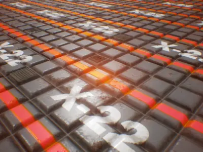 PBR Seamless Sci-Fi Texture 17 Low-poly 3D model