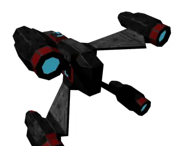 Space drone scout Free low-poly 3D model