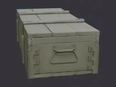 Eng Supply Crate 01 Weathered Military Storage Box Low-poly 3D model