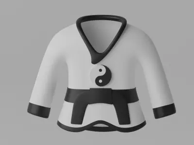 Kung Fu Tai Chi Uniform Suit 3D model