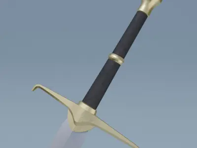 Sword two swords Low-poly 3D model