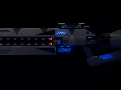 FUTURISTIC S-50 BLASTER GUN Free 3D model
