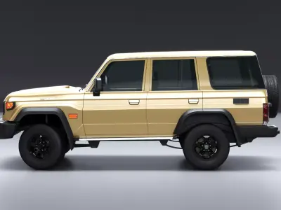 Toyota Land Cruiser J70 2025 - PBR - 3 LODs 3dsMax FBX Blender Low-poly 3D model