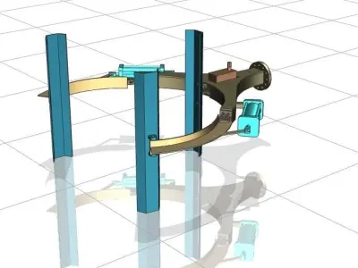 Universal Robot Gripper for Second Stage Tire Free 3D model