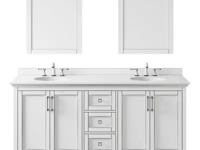 OVE Emma 72 Dark Charcoal Vanity 3D model