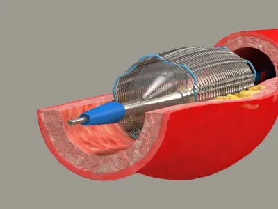 Stents with Artery 3D model