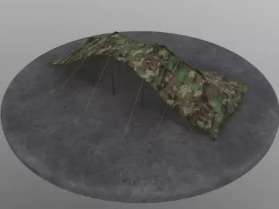 Tent 3d model camouflage 3D model