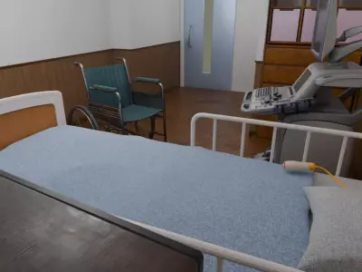 Private room at the hospital 3D model
