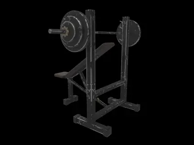 bench press 3D model