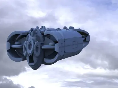 7 Spaceship Designs 3D model