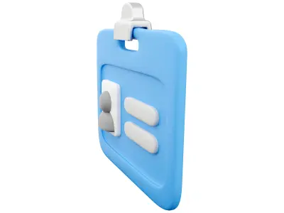 3d ID card icon 3D model