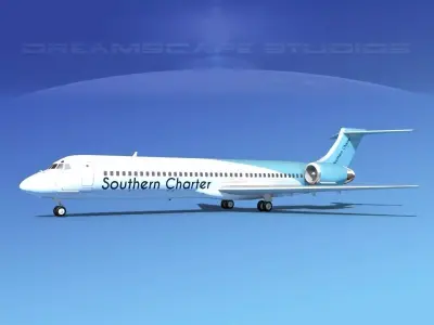 McDonnell Douglas MD-87 Southern Charter 3D model