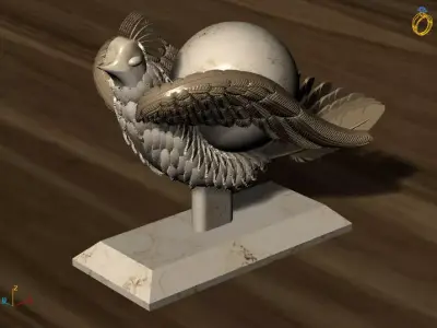 The legendary soaring wing bird 3D model