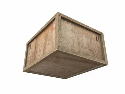 Old Wooden Cargo Crate 7 PBR Low-poly 3D model
