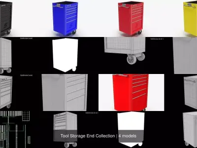 Tool Storage End Collection 3D Model Pack