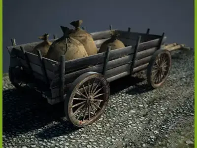 Medieval Cart 3D model