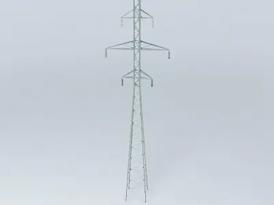 Transmission line tower 21 Strautu  Dzelzavas street Riga Latvia Free 3D model