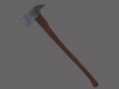 PBR Fire Axe V2d Low-poly 3D model