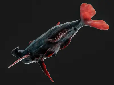Monster fish Low-poly 3D model purchase