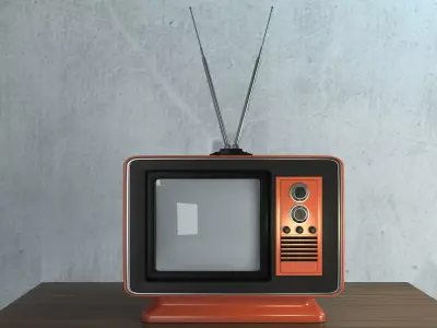 Retro TV 3d Model Low-poly 3D model