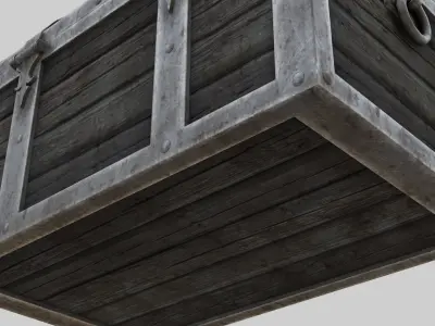 Low Poly Antique Chests With PBR Materials and 2 Skins Low-poly 3D model