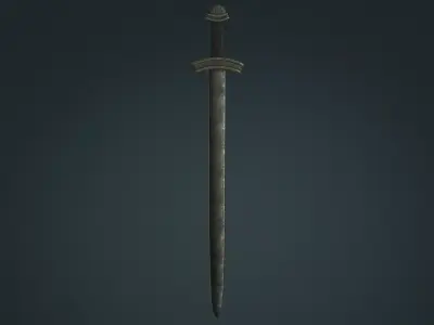 Viking Sword A - Fantasy Weapon Low-poly 3D model