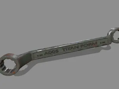 wrench Low-poly 3D model 21