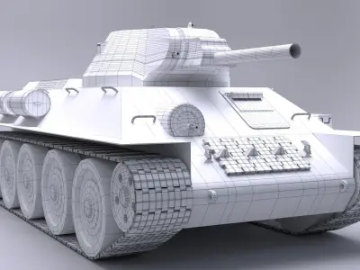 T34-76 Russian Tank 3D model