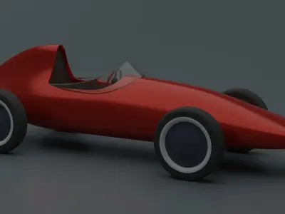 Racing Retro Car Free 3D model