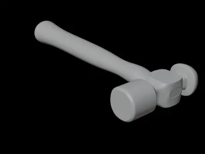 Realistic Wooden Hammer 3D model