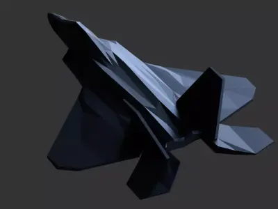 F22 Raptor Lowpoly 3d Print 3D print model