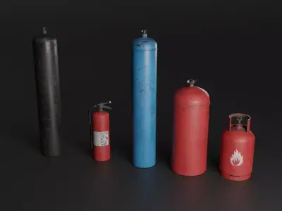 Propane Tanks Low-poly 3D model