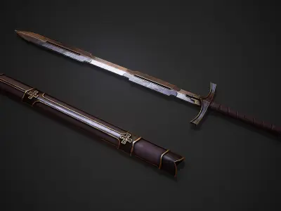 Incursion - Inquisitor Longsword Low-poly 3D model