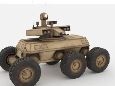Armed Robotic Vehicle MULE XM1219 3D model