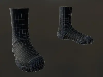 Shoe Sci-fi low-poly Low-poly 3D model
