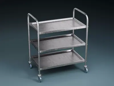Hospital Medical Cart - Game Ready PBR 3D model