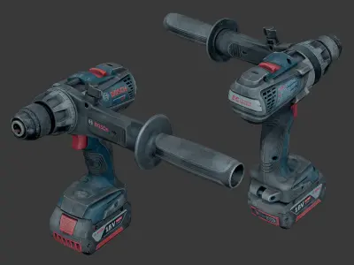 Bosch GSB 18V Drill Driver RAW Scan 3D model