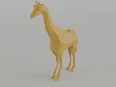 Low Poly Giraffe Free low-poly 3D model