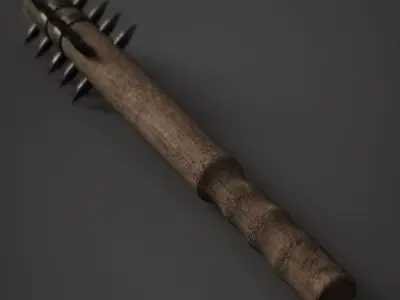 Spiked Club Low-poly 3D model purchase