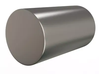 Silver Cylinder Low-poly 3D model