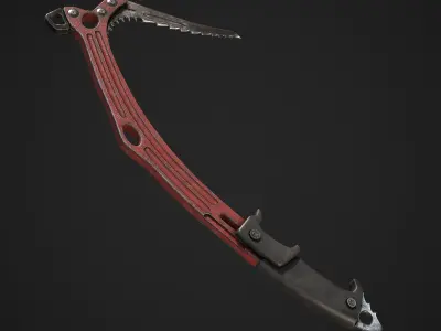 Ice Axe Low-poly 3D model purchase