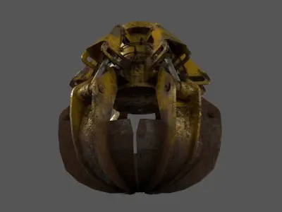 Clamshell Bucket Low-poly 3D model